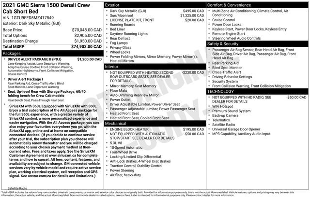 Used 2021 GMC Sierra 1500 Denali w/ Driver Alert Package II AWD/4WD image 6