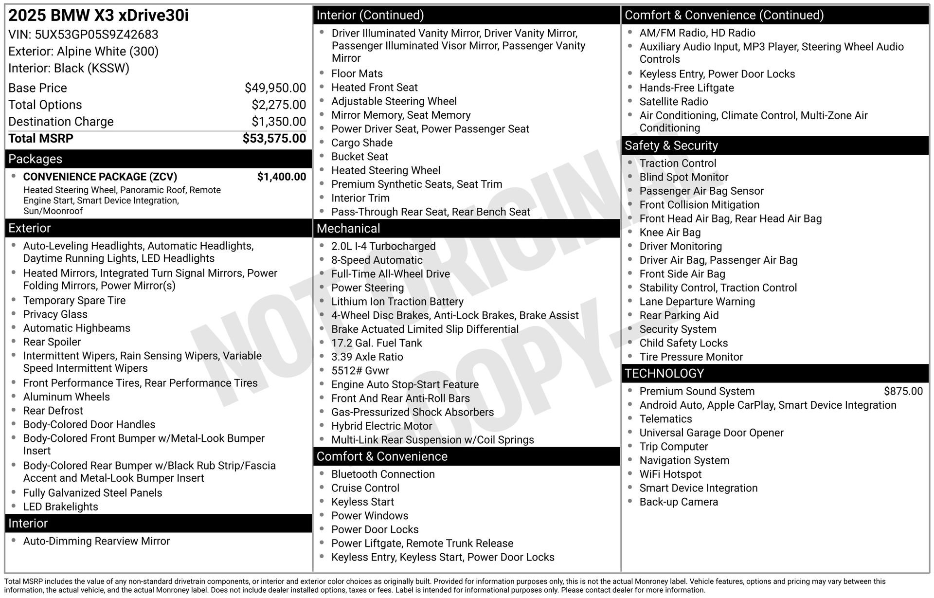 Used 2025 BMW X3 xDrive30i w/ Convenience Package image 51