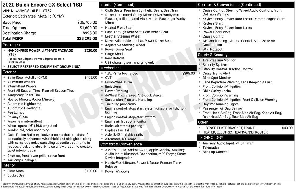 Used 2020 Buick Encore GX Select image 3