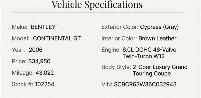Used 2006 Bentley Continental GT image 12