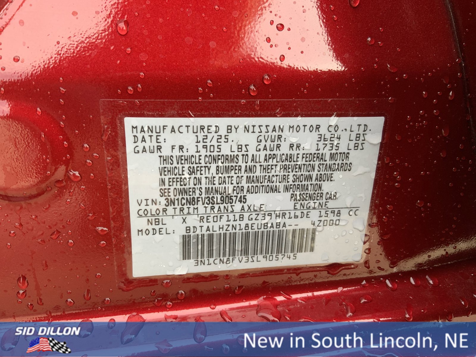 New 2025 Nissan Versa SR w/ Trunk Package image 12