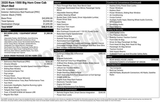Used 2020 RAM 1500 Big Horn AWD/4WD image 28