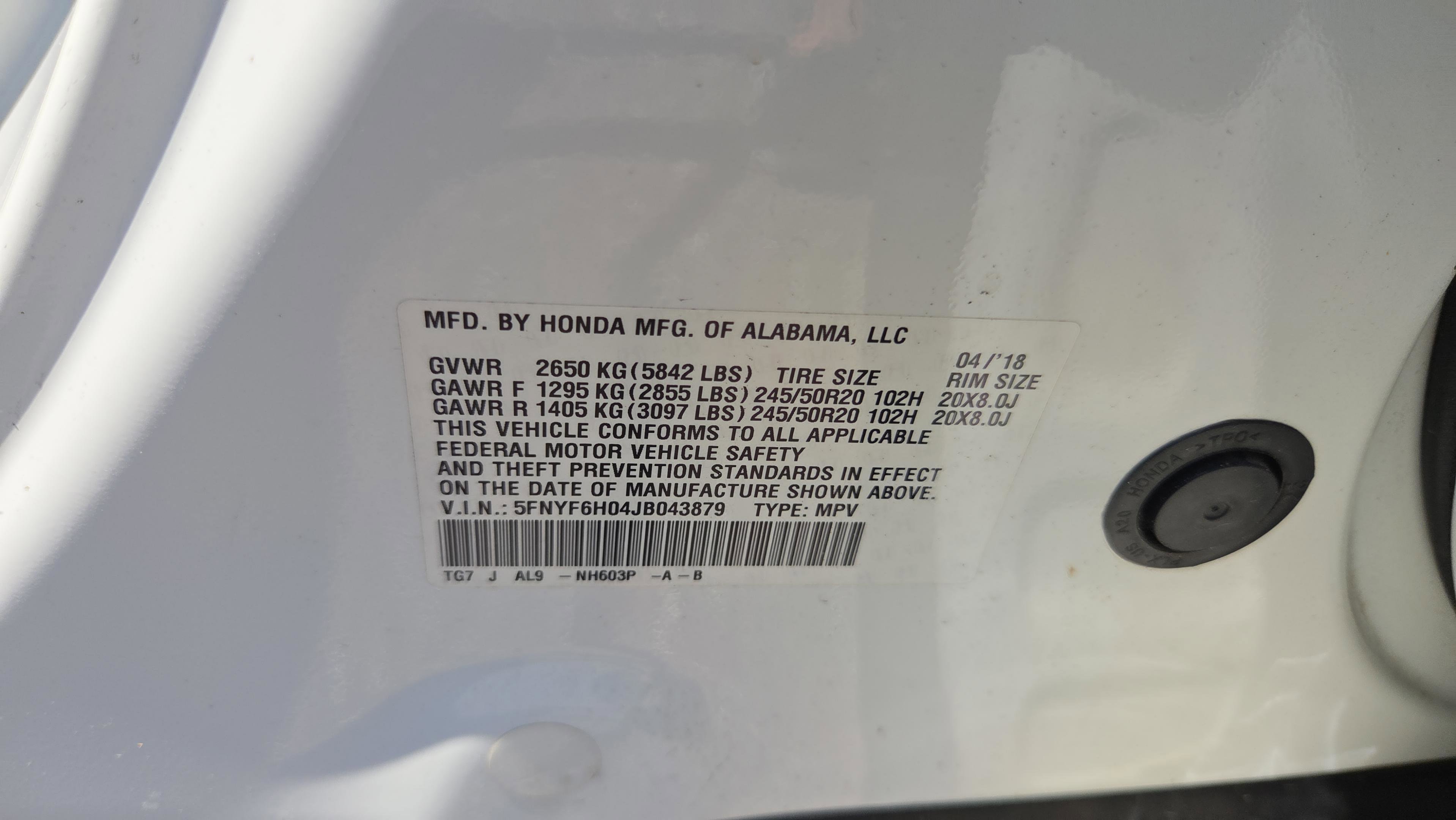 Certified 2018 Honda Pilot Elite image 18