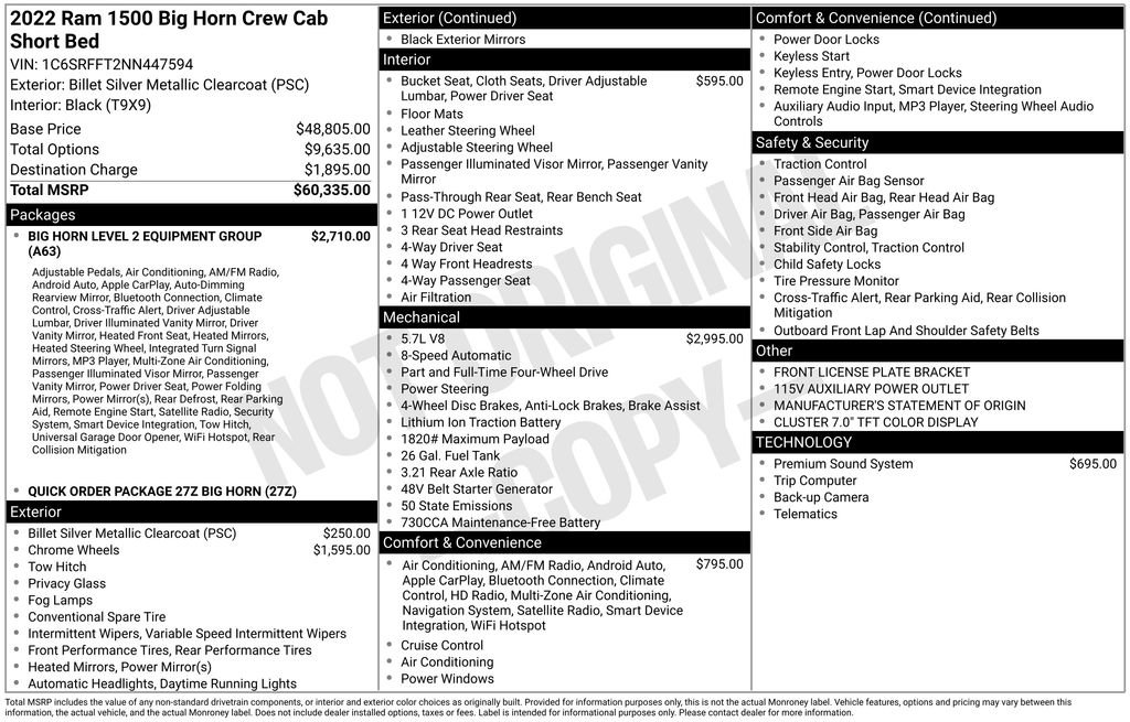 Used 2022 RAM 1500 Big Horn image 43