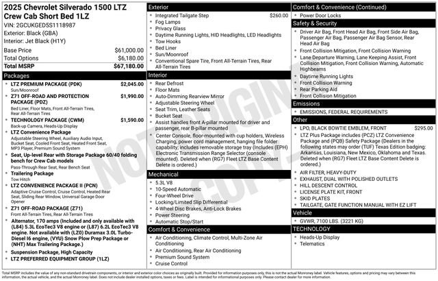 Used 2025 Chevrolet Silverado 1500 LTZ w/ LTZ Premium Package image 2