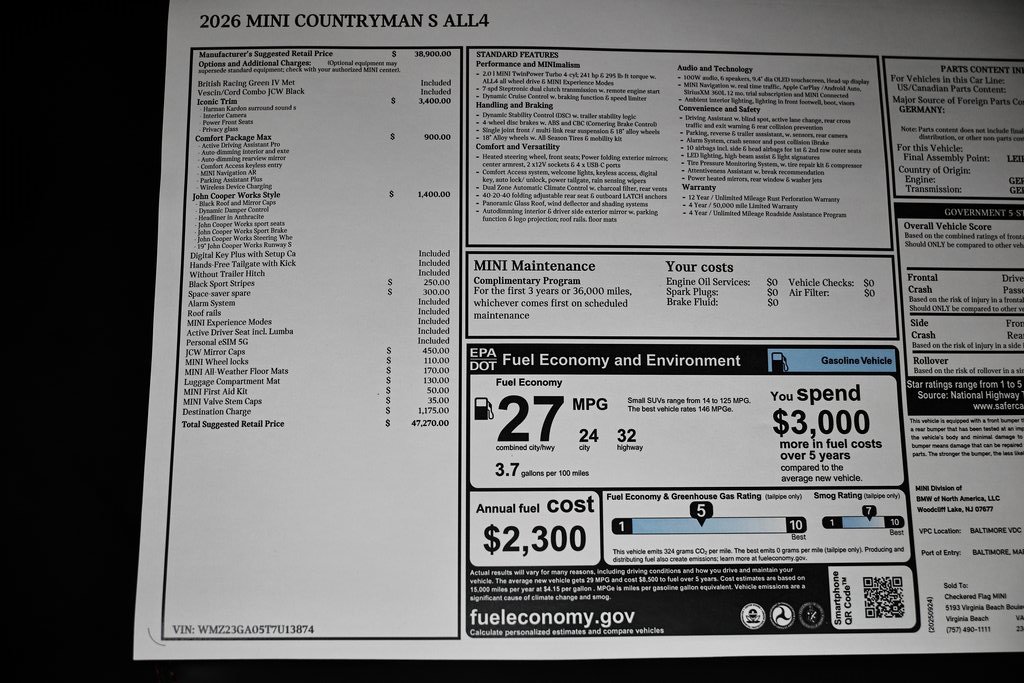 New 2026 MINI Cooper Countryman S w/ Comfort Package Max image 39