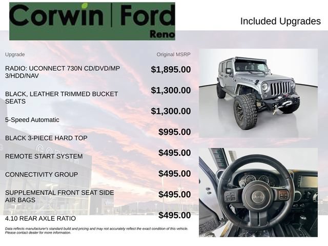 Used 2014 Jeep Wrangler Unlimited Rubicon w/ Connectivity Group AWD/4WD image 3
