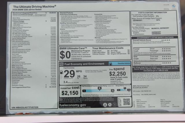 New 2026 BMW 330i xDrive Sedan w/ Premium Package image 2