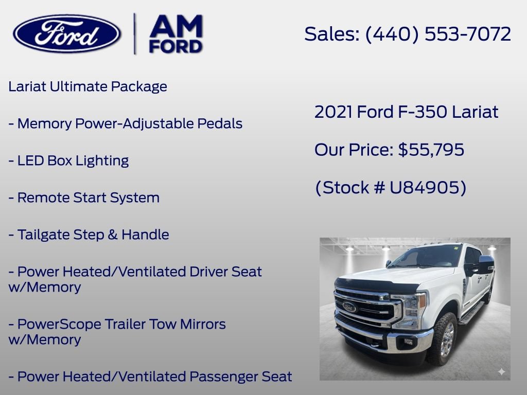 Used 2021 Ford F350 Lariat w/ Lariat Ultimate Package AWD/4WD image 21