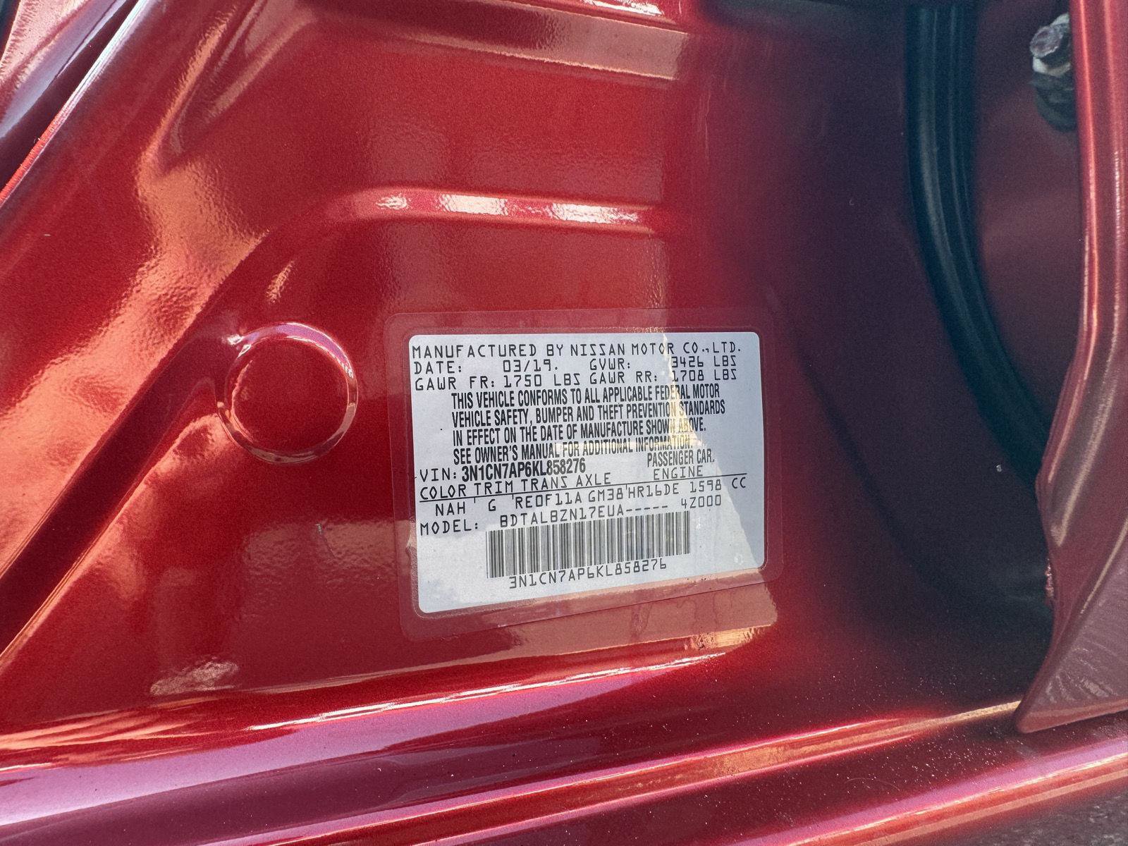 Used 2019 Nissan Versa SV FWD image 30