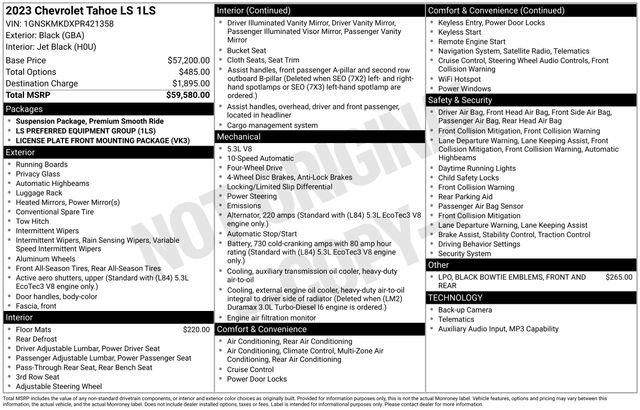 Certified 2023 Chevrolet Tahoe LS AWD/4WD image 12