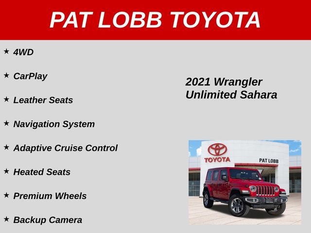 Used 2021 Jeep Wrangler Unlimited Sahara AWD/4WD image 37