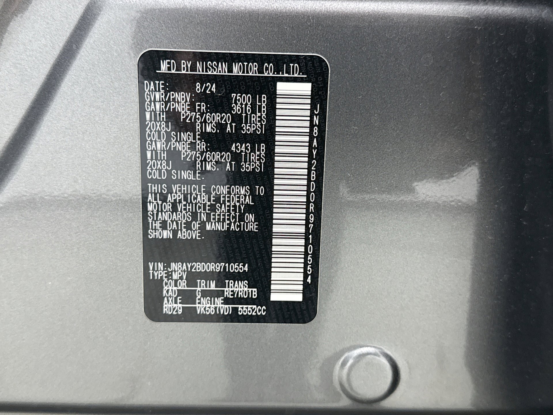 Used 2024 Nissan Armada SL w/ Cargo Package image 13