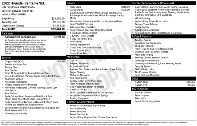 Used 2022 Hyundai Santa Fe SEL w/ Convenience Package image 27