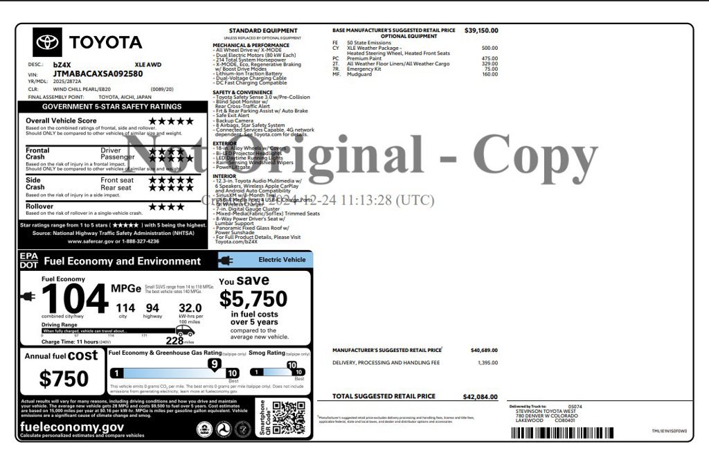 Used 2025 Toyota bZ4X AWD w/ Weather Package image 4