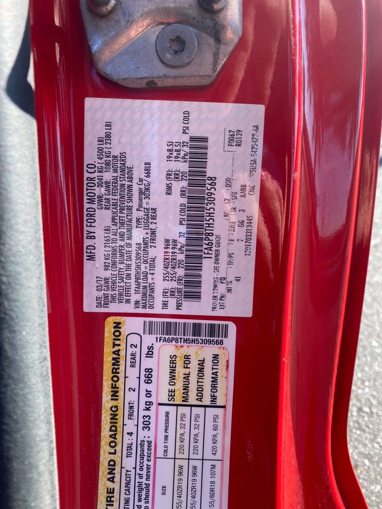Used 2017 Ford Mustang Premium w/ Wheel & Stripe Package RWD image 14