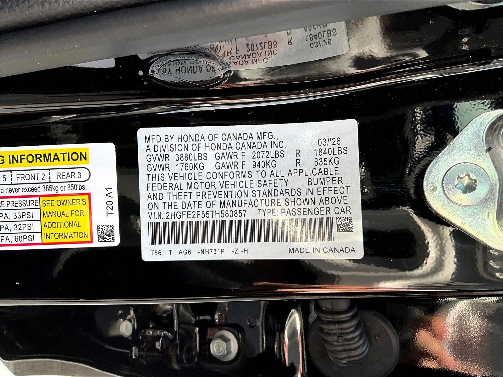 Certified 2026 Honda Civic Sport image 18