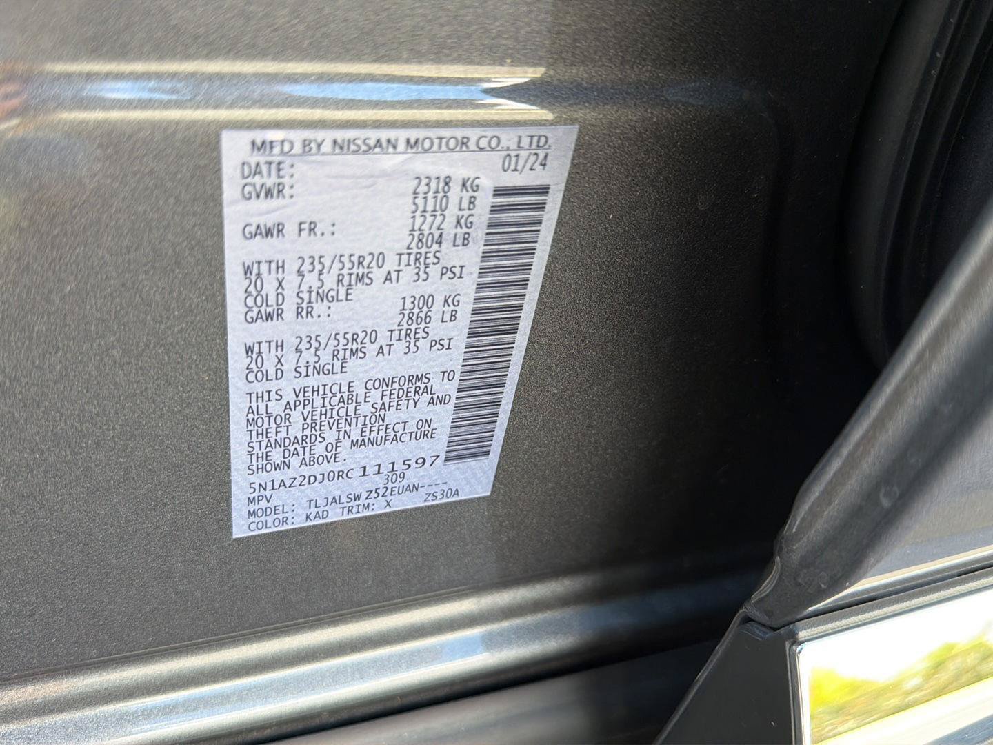 Used 2024 Nissan Murano Platinum w/ Cargo Package FWD image 46
