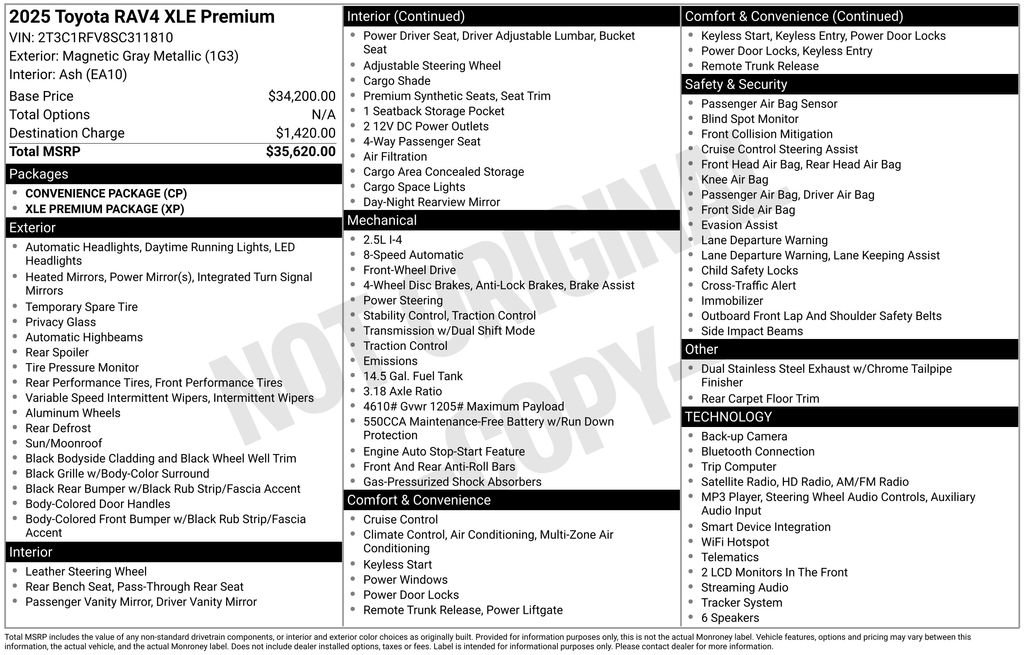 Used 2025 Toyota RAV4 XLE Premium FWD image 37