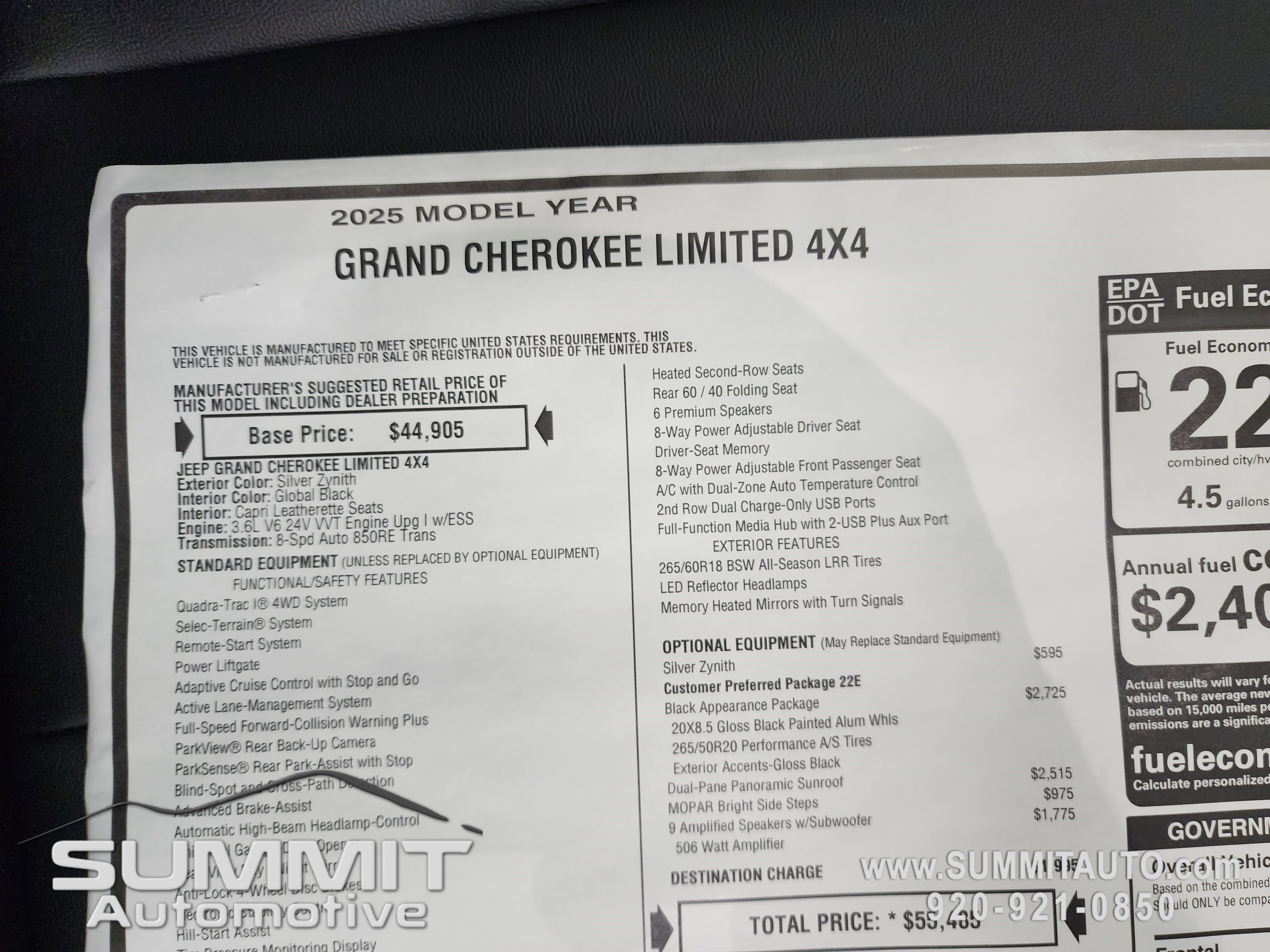 New 2025 Jeep Grand Cherokee Limited w/ Black Appearance Package image 27