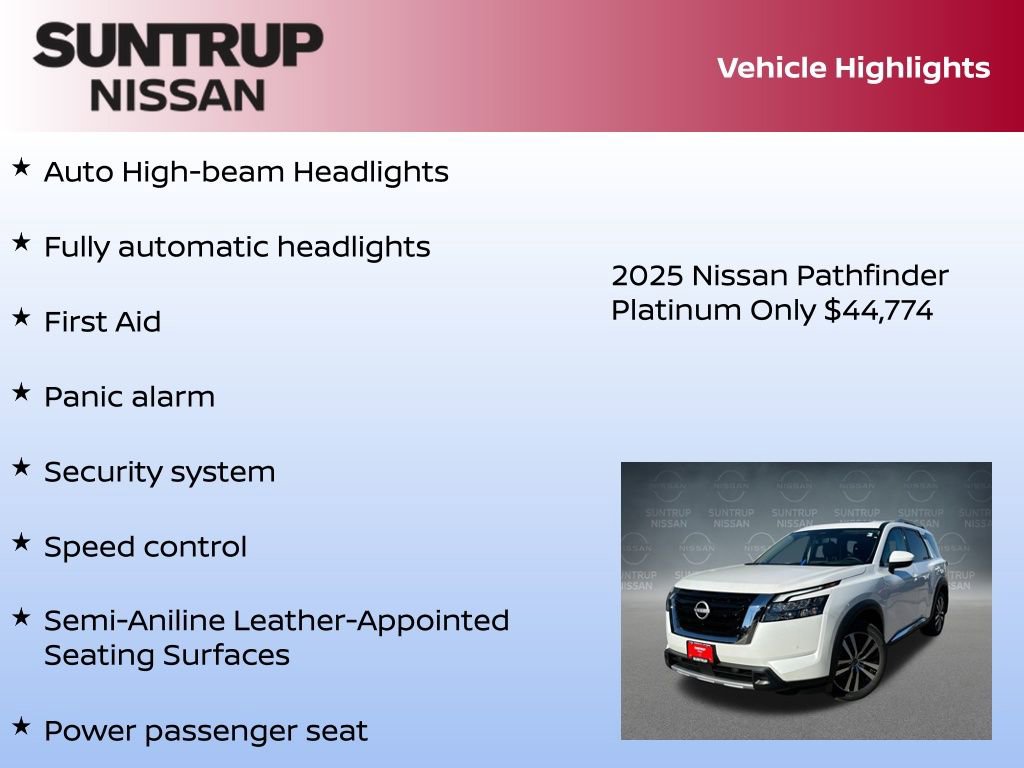 New 2025 Nissan Pathfinder Platinum w/ Cargo Package image 38