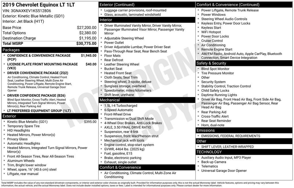 Used 2019 Chevrolet Equinox LT image 7