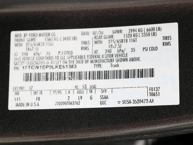 Used 2020 Ford F150 XLT w/ Equipment Group 302A Luxury AWD/4WD image 32