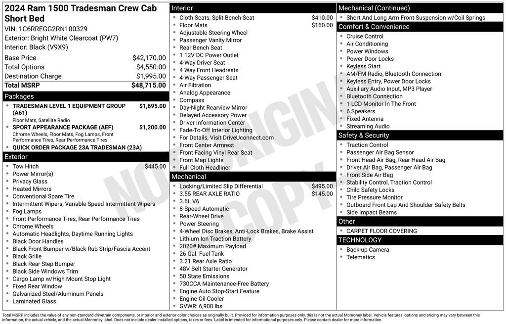 Used 2024 RAM 1500 Tradesman RWD image 15