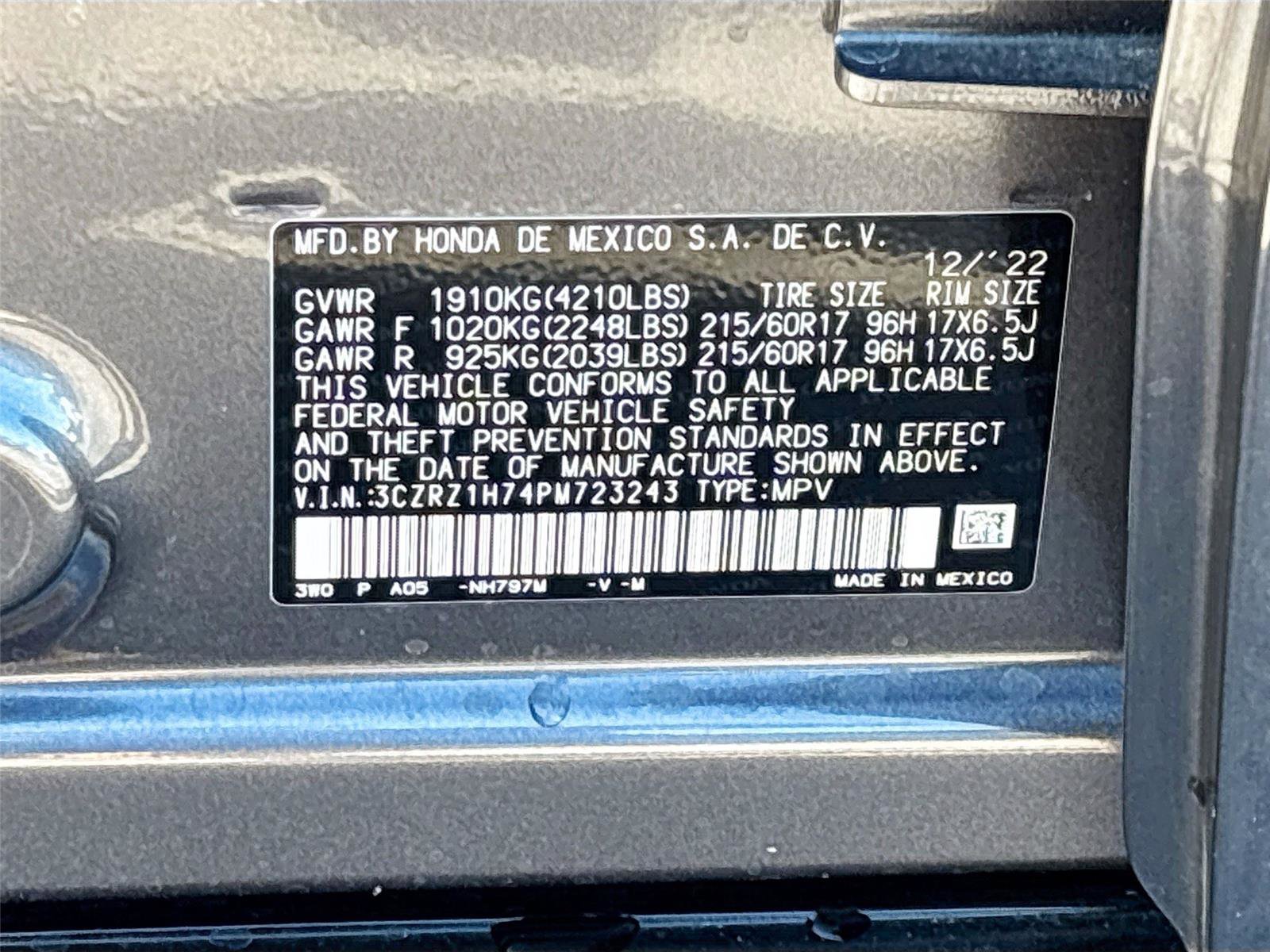 Certified 2023 Honda HR-V EX-L image 35