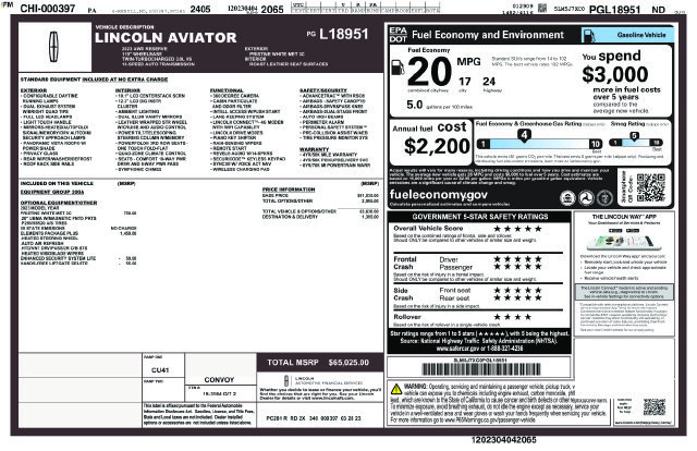 Used 2023 Lincoln Aviator Reserve w/ Elements Package Plus AWD/4WD image 10