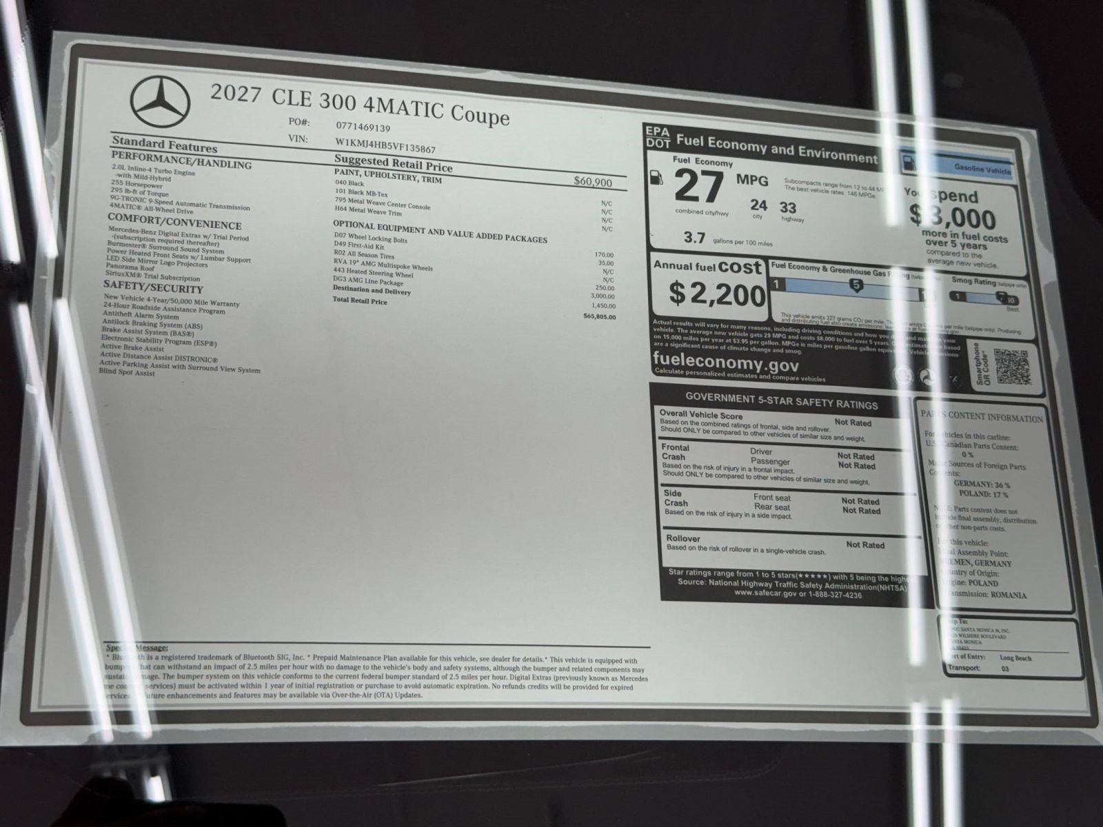New 2027 Mercedes-Benz CLE 300 4MATIC Coupe image 33
