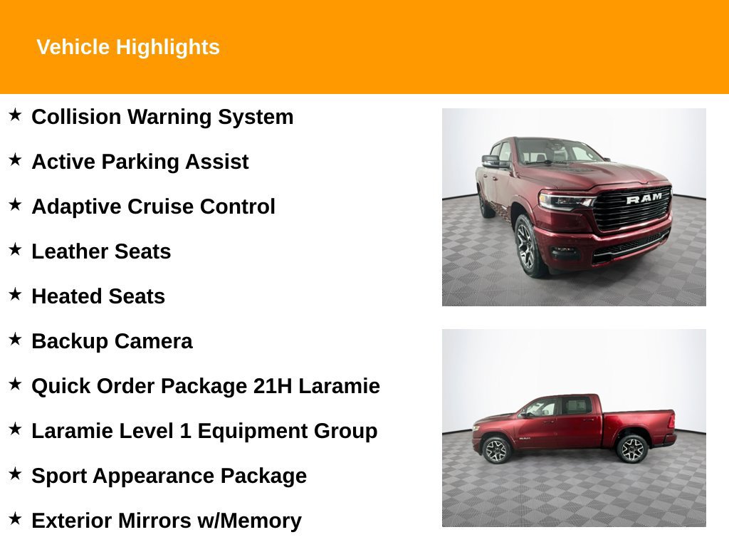 Used 2025 RAM 1500 Laramie w/ Sport Appearance Package AWD/4WD image 2