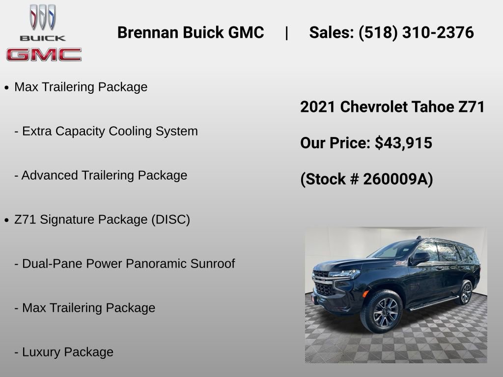 Certified 2021 Chevrolet Tahoe Z71 w/ Z71 Signature Package AWD/4WD image 6
