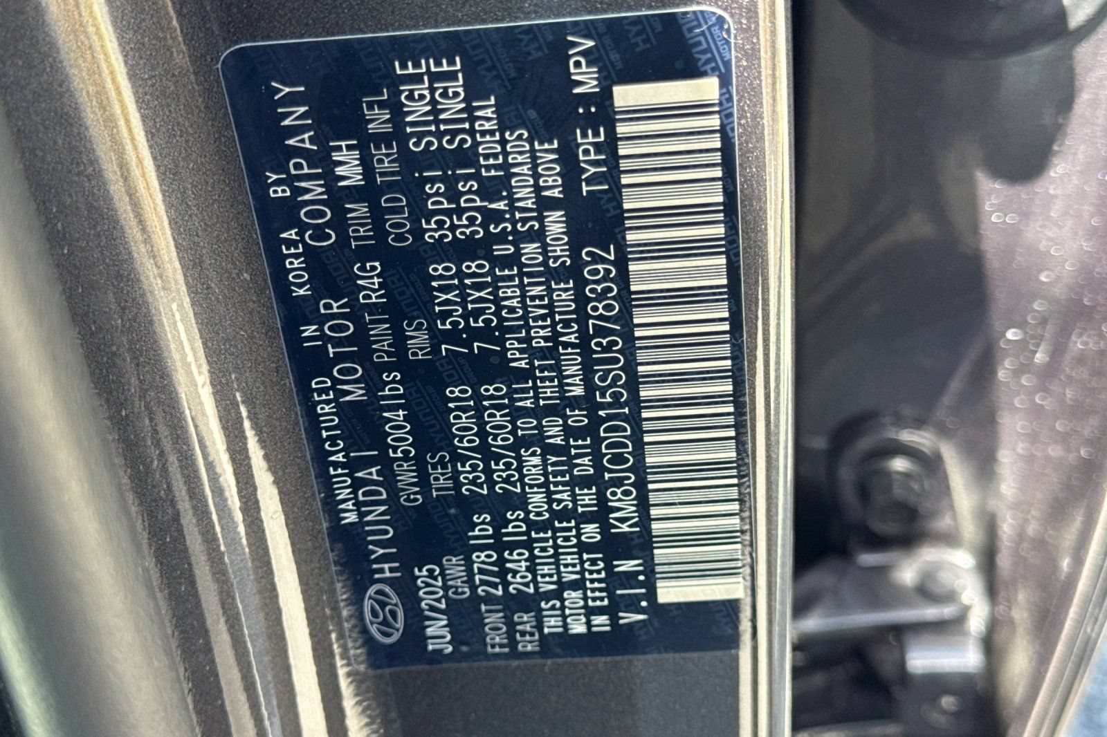 Certified 2025 Hyundai Tucson SEL AWD/4WD image 30