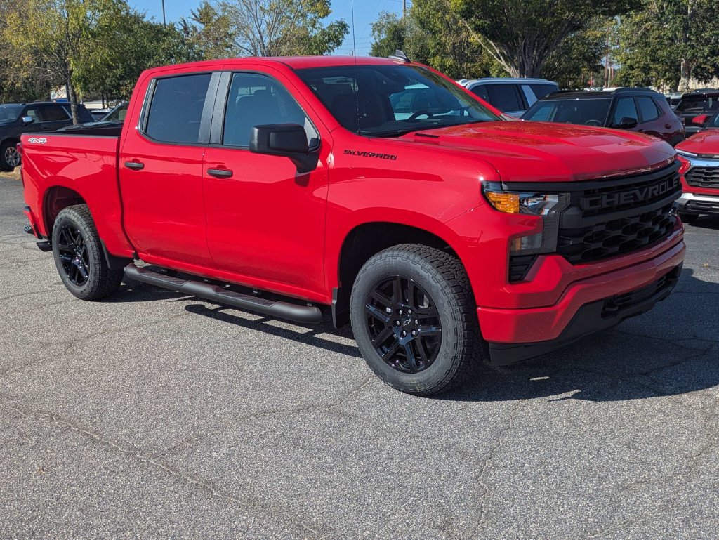New 2026 Chevrolet Silverado 1500 Custom w/ Turbomax Blackout Package AWD/4WD image 2