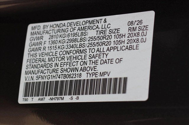 New 2026 Honda Pilot Touring image 25