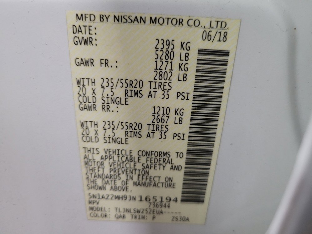 Used 2018 Nissan Murano Platinum w/ Cargo Package image 33