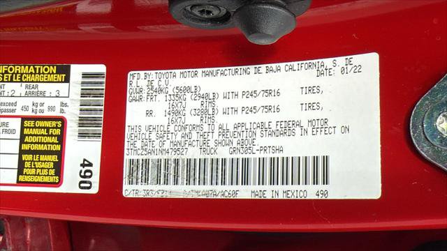Certified 2022 Toyota Tacoma SR AWD/4WD image 28