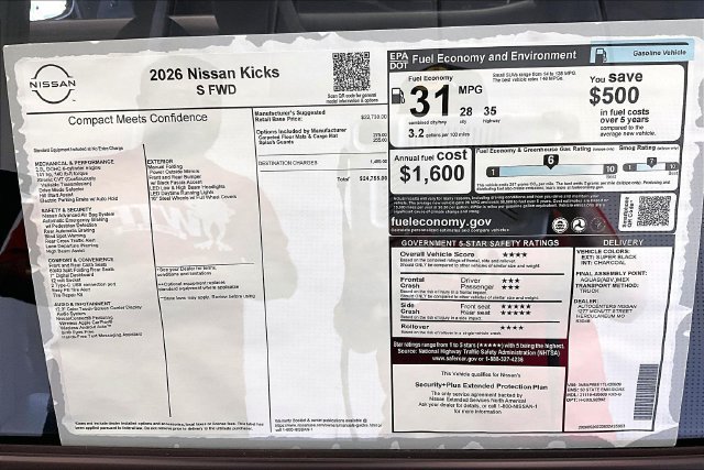 New 2026 Nissan Kicks S FWD image 35