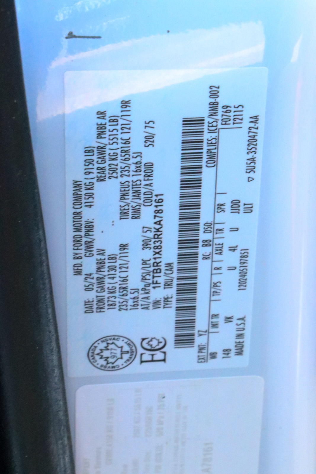 Used 2024 Ford Transit 250 148 High Roof w/ Load Area Protection Package RWD image 30