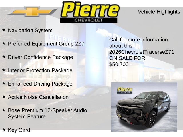 New 2026 Chevrolet Traverse Z71 w/ Enhanced Driving Package AWD/4WD image 7