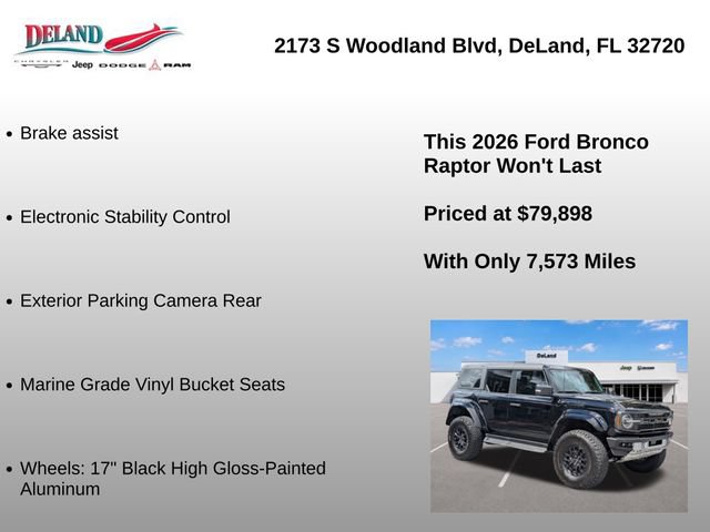 Used 2026 Ford Bronco Raptor w/ Interior Carbon Fiber Pack AWD/4WD image 15