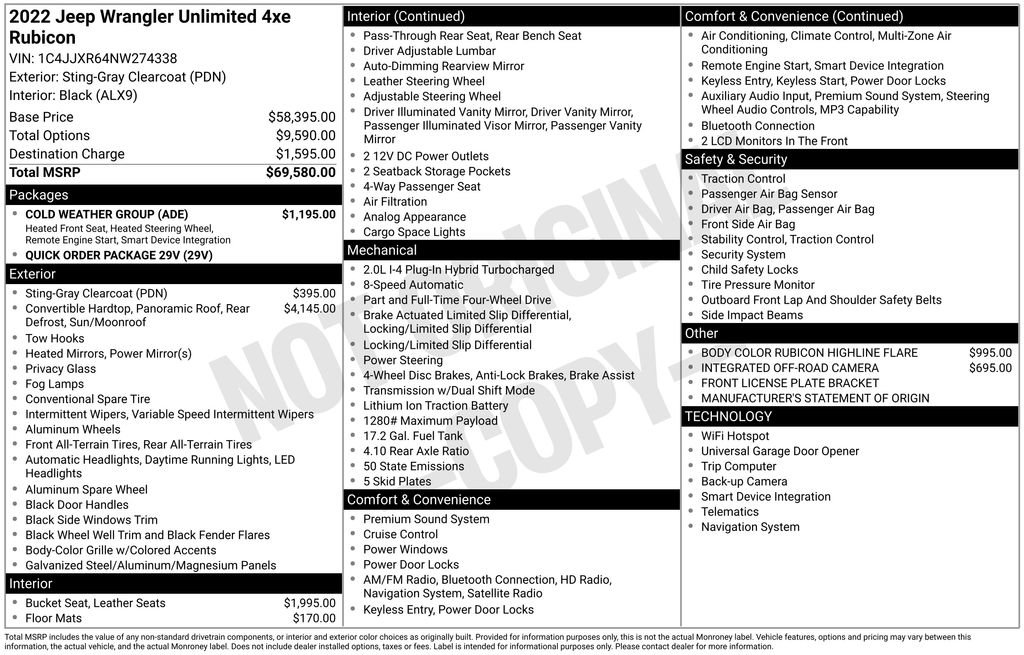 Used 2022 Jeep Wrangler Unlimited Rubicon 4xe w/ Cold Weather Group AWD/4WD image 17