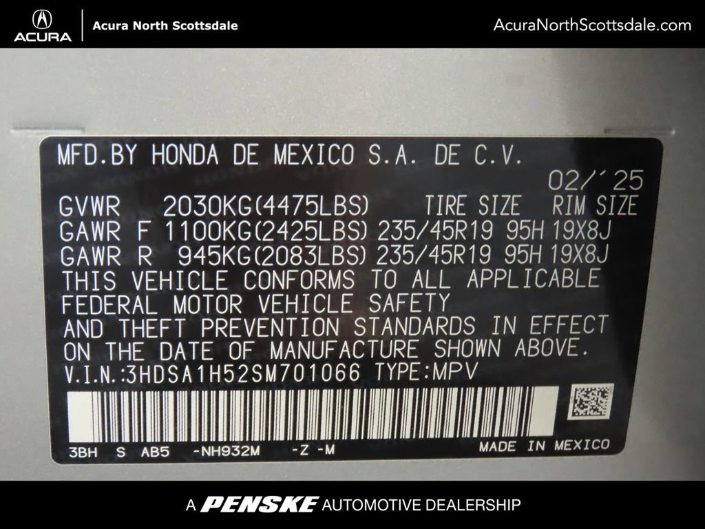 Certified 2025 Acura ADX A-Spec image 38