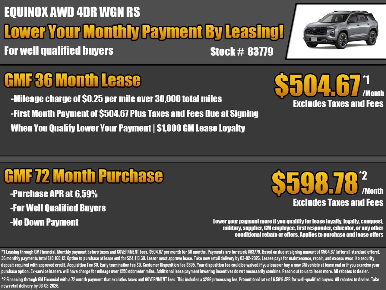 New 2026 Chevrolet Equinox RS image 2