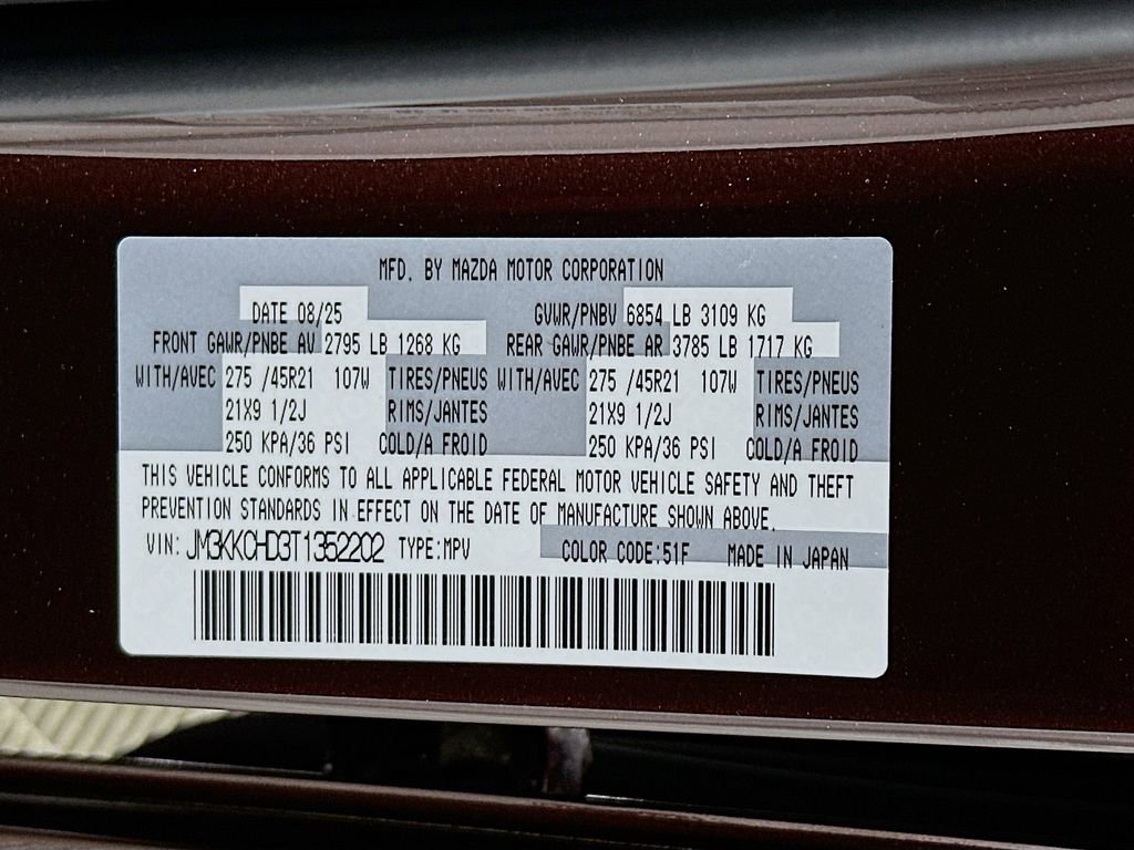 New 2026 MAZDA CX-90 3.3 Turbo w/ Premium Sport Pkg image 27