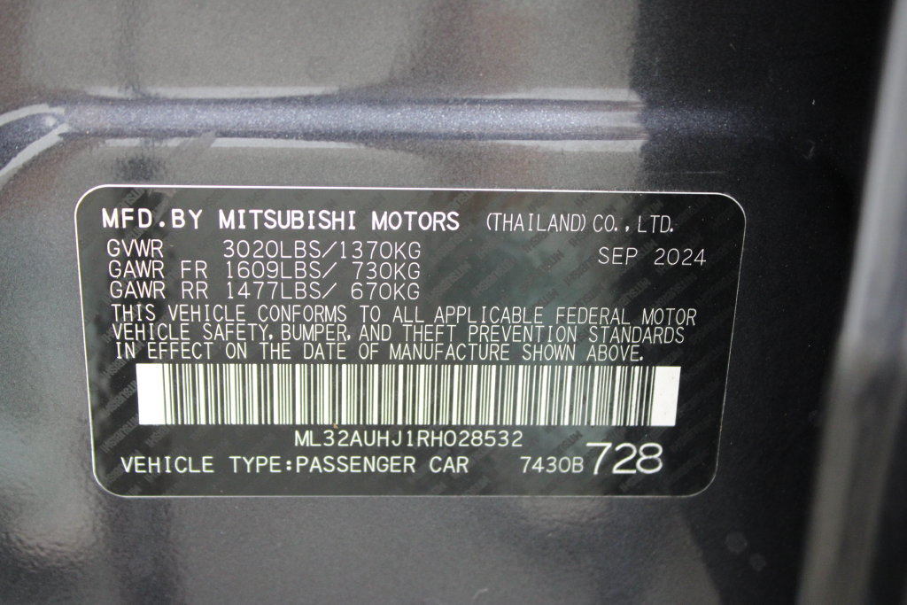 Used 2024 Mitsubishi Mirage ES FWD image 27