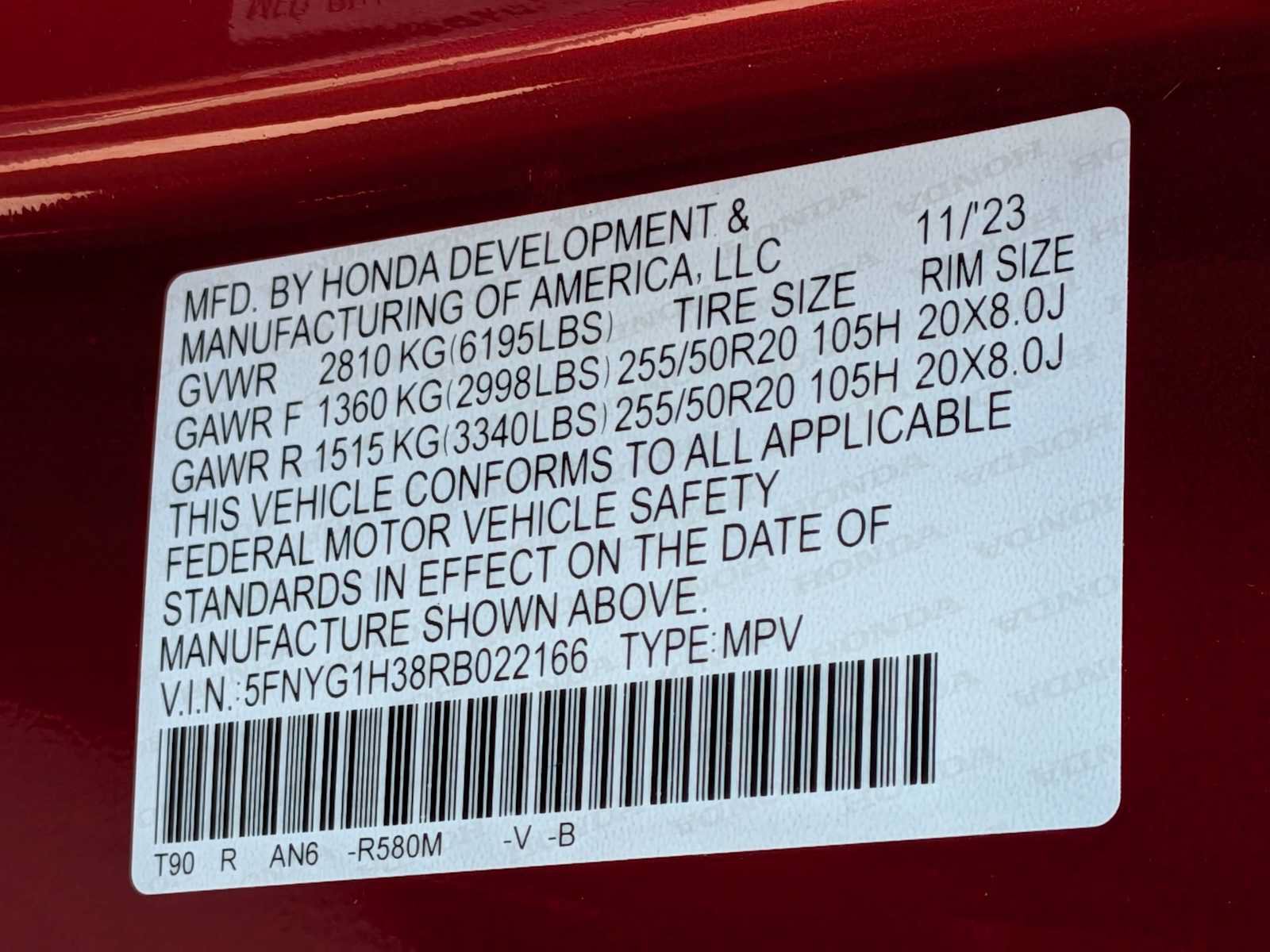 Certified 2024 Honda Pilot Sport image 29