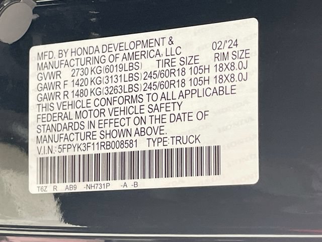 Used 2024 Honda Ridgeline Sport image 31