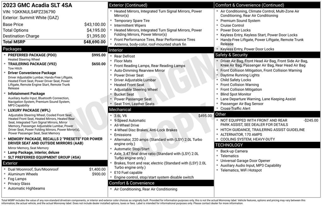 Certified 2023 GMC Acadia SLT w/ Preferred Package AWD/4WD image 6